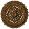 Ekena Millwork Lariah Ceiling Medallion (Canopies up to 1 3/8"), 24 3/4"OD 1 3/8"ID x 3 1/4"P, Smokey Topaz Crackle CM24LASTC - alternate 1